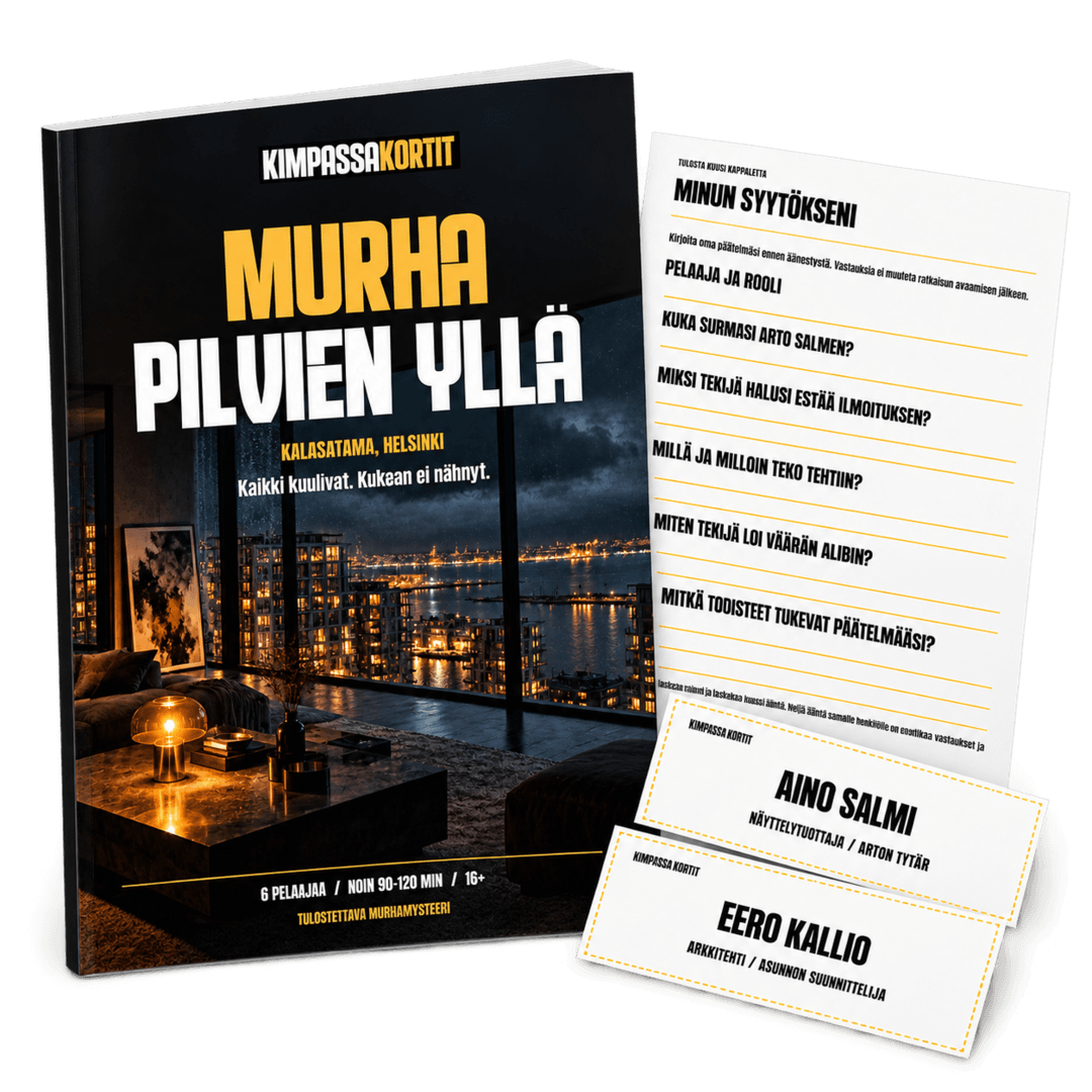 Murhamysteeri: Murha pilvien yllä (tulostettava)