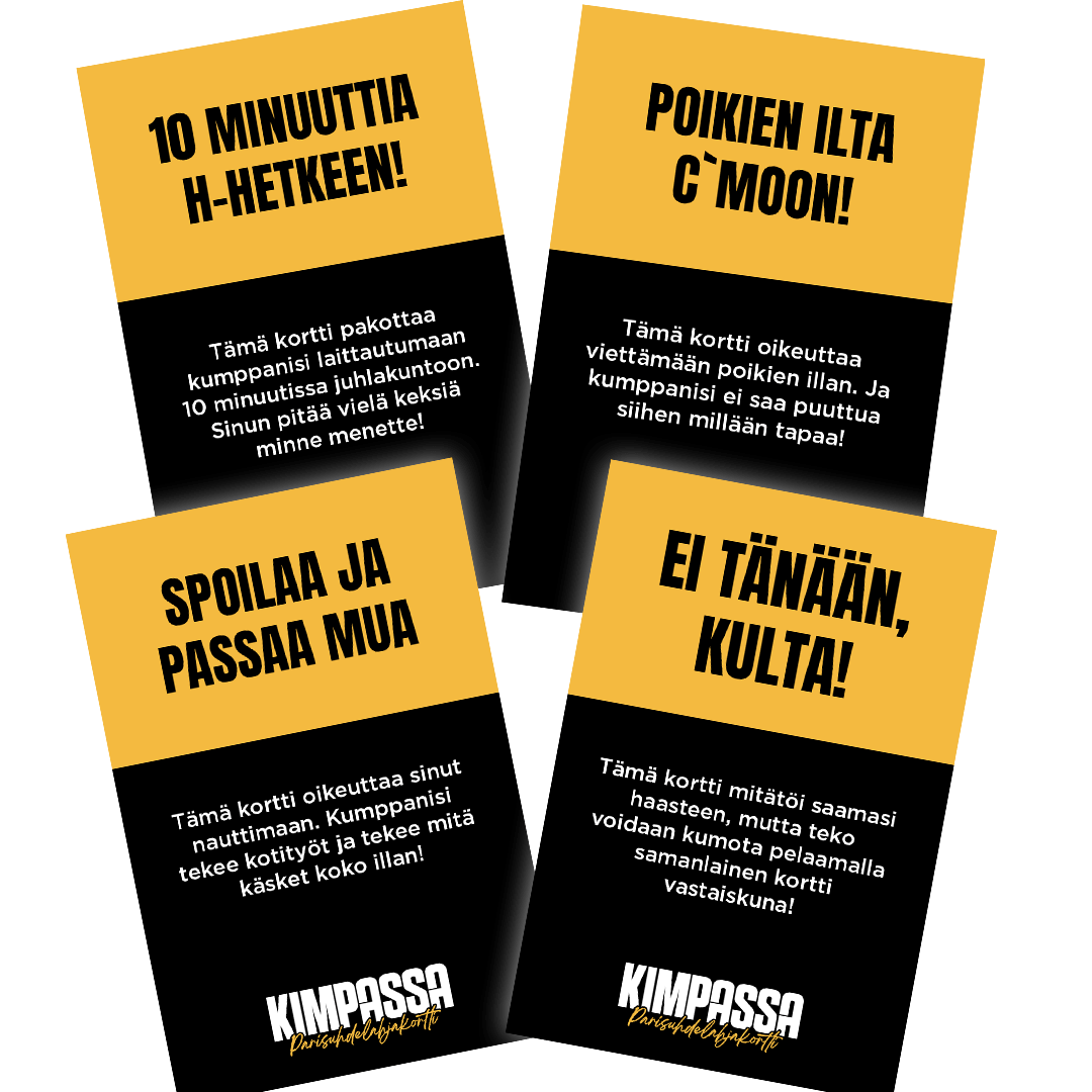 Parisuhdelahjakortit - digiversio - Kimpassa - kortit