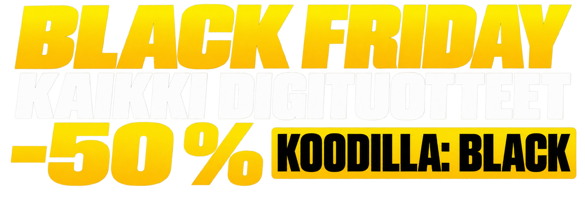 Black Friday: kaikki digituotteet −50 % koodilla BLACK