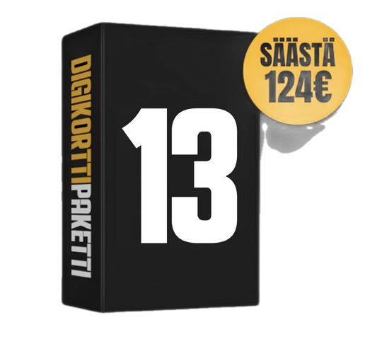 Digikorttipaketti (13 eri korttipeliä)