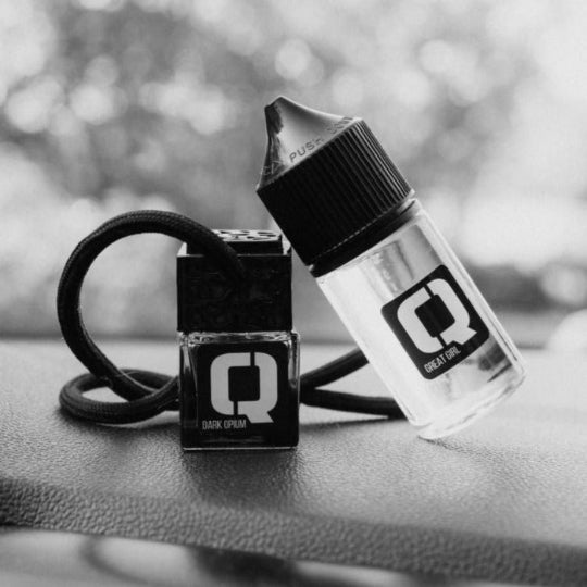 Quutio täyttöpullo ja Quutio premium autotuoksu